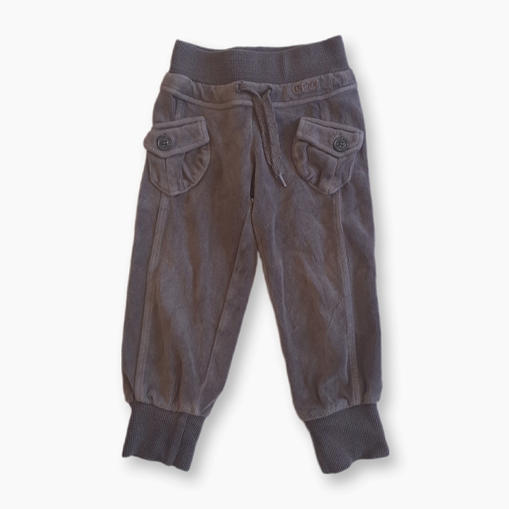 Mexx Velour Cargo Jogger Sweatpants Trackpants Metallic Athleisure Size 2